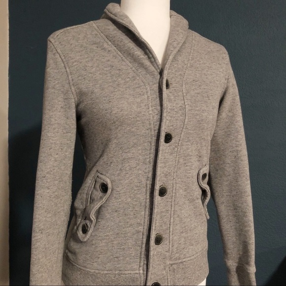 H&M gray knit button front sweater jacket - Picture 3 of 12